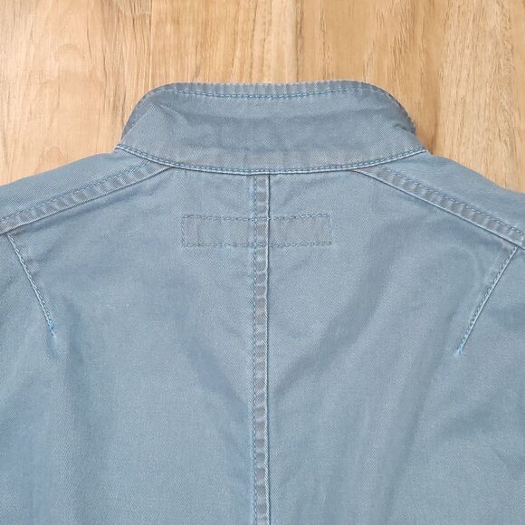 ☔️🔹️French Connection Blue Zippered Utility Jacket Size 8 - Picture 5 of 16